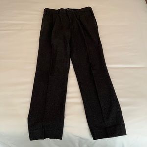 Madewell dark grey wool-blend pleated slacks